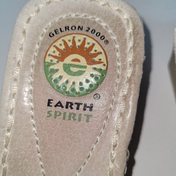 Earth Spirit Shoe Womens Size 7 Liberty Sandal Tan Leather Knot‎ 2.5" Heel - Picture 7 of 12